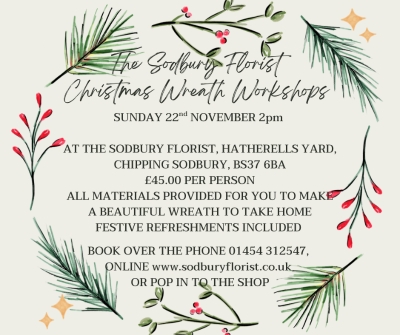 Sunday 22nd November 2pm Christmas Wreath Workshop