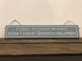 I USED TO HAVE MONEY NOW I HAVE GRANDCHILDREN