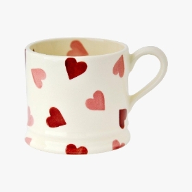 Pink Hearts Small Mug